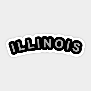 Illinois Typography Sticker